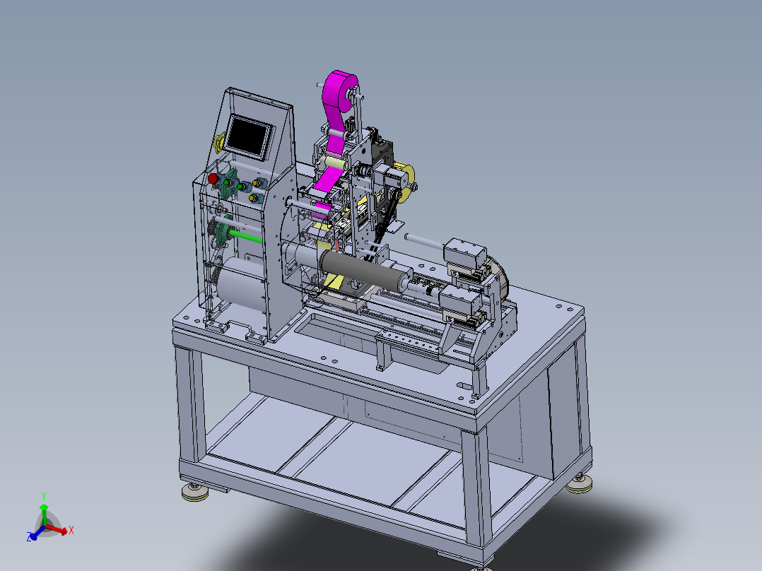 显影辊抛光机(硒鼓OPC感光鼓表面抛光)sw18可编辑+工程图