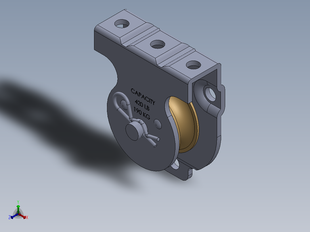 滑轮正等轴测图
