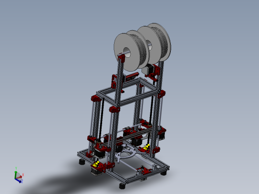 ZDH-QT-015 Dual-X Sigma 3D打印机模型图纸