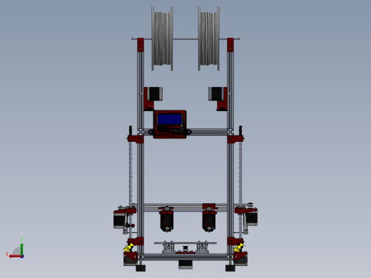 ZDH-QT-015 Dual-X Sigma 3D打印机模型图纸后视缩略图