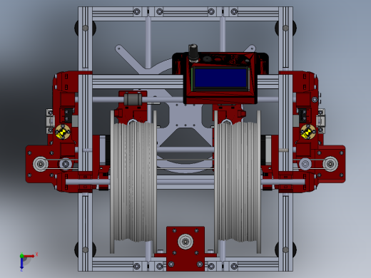 ZDH-QT-015 Dual-X Sigma 3D打印机模型图纸俯视缩略图