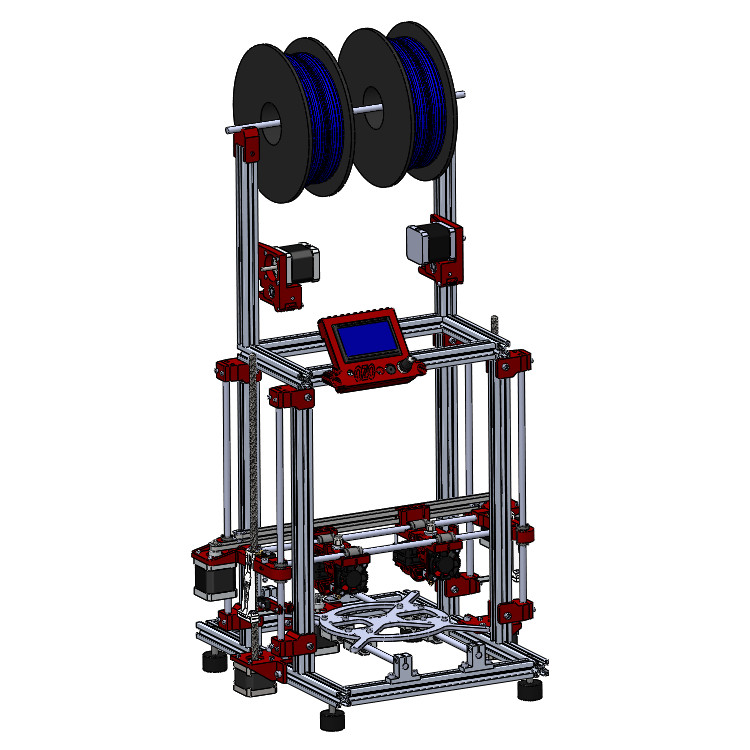 ZDH-QT-015 Dual-X Sigma 3D打印机模型图纸