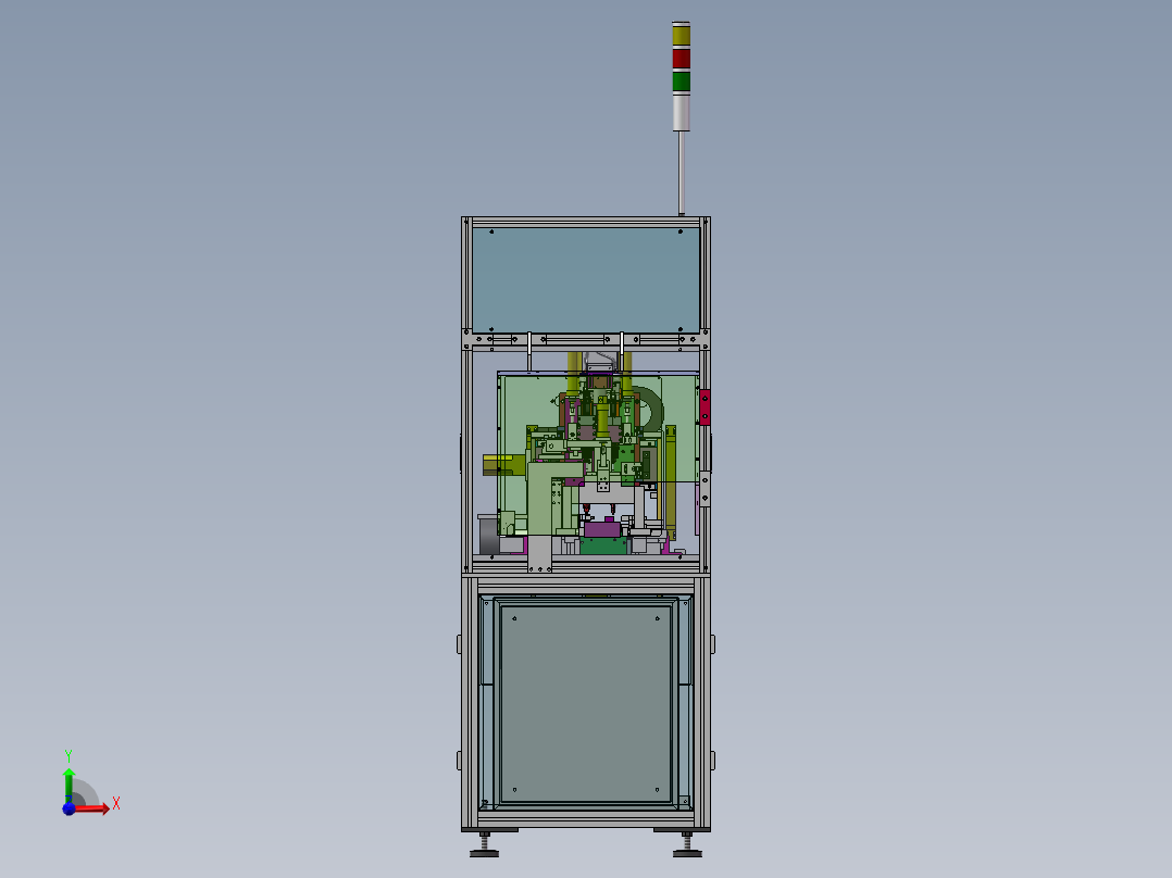 PCBA自动锁螺丝机（带上下料机构） (1)前视图