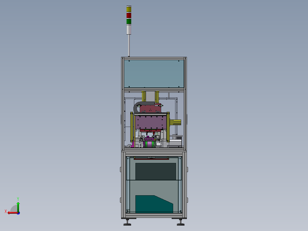 PCBA自动锁螺丝机（带上下料机构） (1)后视图