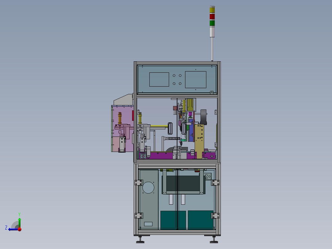 PCBA自动锁螺丝机（带上下料机构） (1)右视图