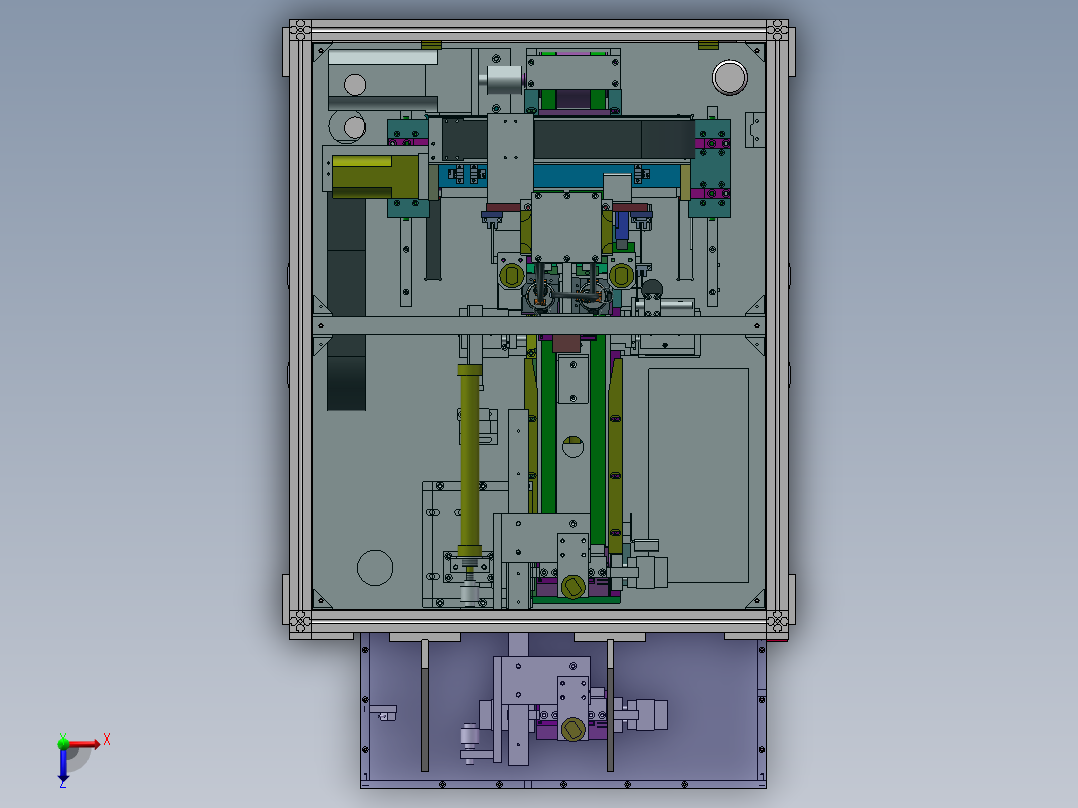 PCBA自动锁螺丝机（带上下料机构） (1)俯视图