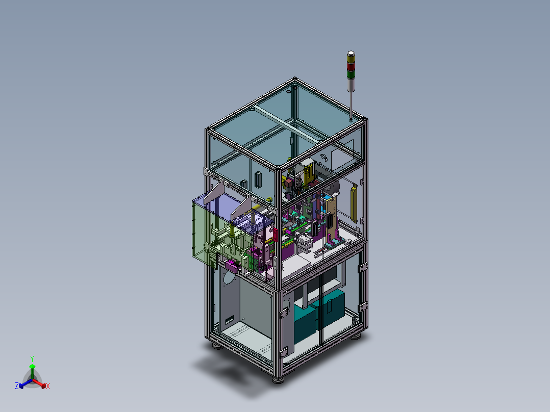 PCBA自动锁螺丝机（带上下料机构） (1)正等轴测图