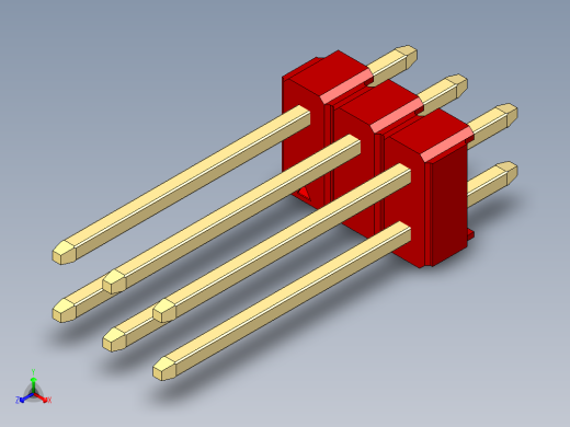 彩色公头100mil（2.54mm）系列-DS1021_red_2x03p_100mil_Type5_rev1.0