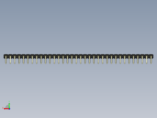 彩色公排针 100mil 2.54mm 系列-DS1022_black_1x34p_100mil_TypeD_rev1.0后视缩略图