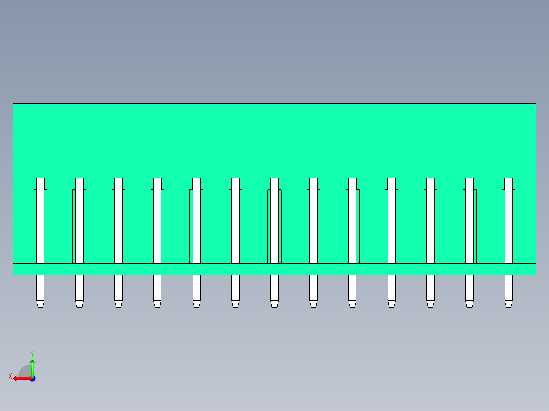DEGSON 2EDG 系列 5.0mm 可插拔接线端子组-2EDGVH-5.0-26P-14-00AH后视图