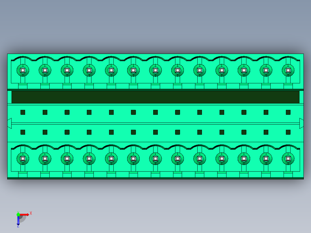 DEGSON 2EDG 系列 5.0mm 可插拔接线端子组-2EDGVH-5.0-26P-14-00AH俯视图