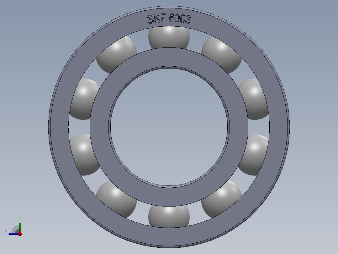 滚珠轴承-SKF BALL BEARING 6003 17x35x10右视图
