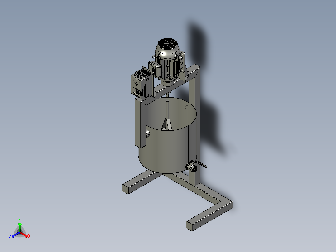 Montagem搅拌机模型3D图纸 STEP格式