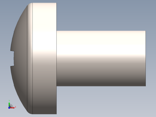 螺丝 M2.5 十字盘头-M2.5 x 4 Screw head.SLDPRT前视缩略图