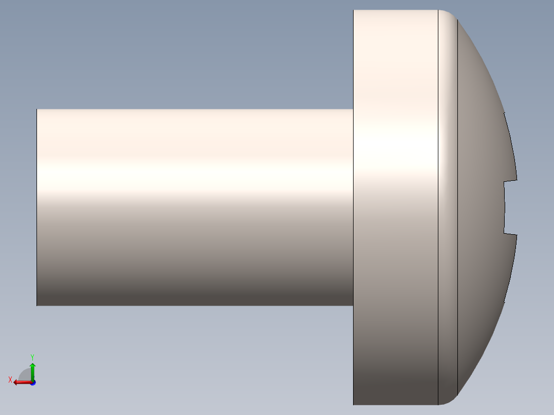 螺丝 M2.5 十字盘头-M2.5 x 4 Screw head.SLDPRT后视图