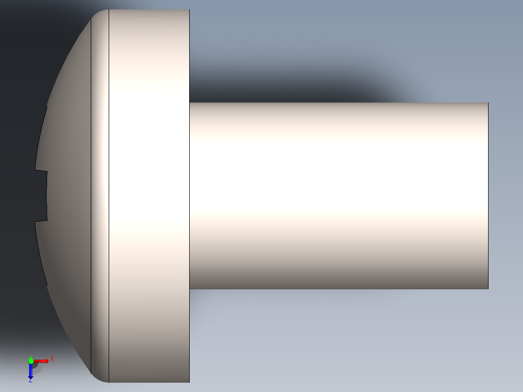 螺丝 M2.5 十字盘头-M2.5 x 4 Screw head.SLDPRT俯视图
