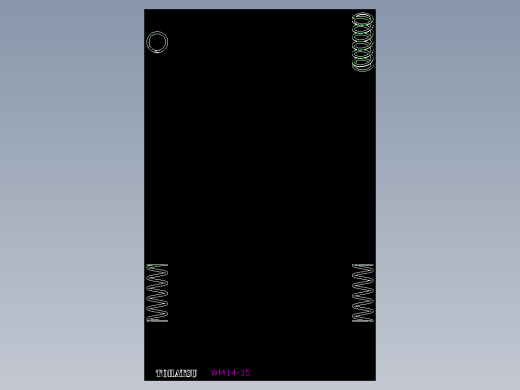 圓線彈簧(35%壓縮量)WM-2D多系列多零件图纸模型