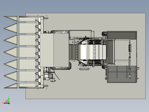 玉米收获机总装带还田机后视缩略图