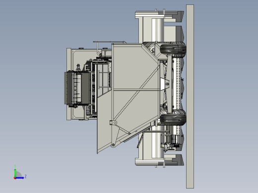 玉米收获机总装带还田机左视缩略图