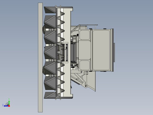 玉米收获机总装带还田机右视缩略图