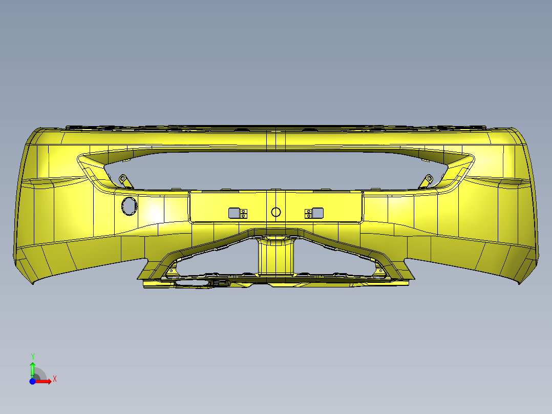 （注塑模具）汽车前围板注塑模具前视图