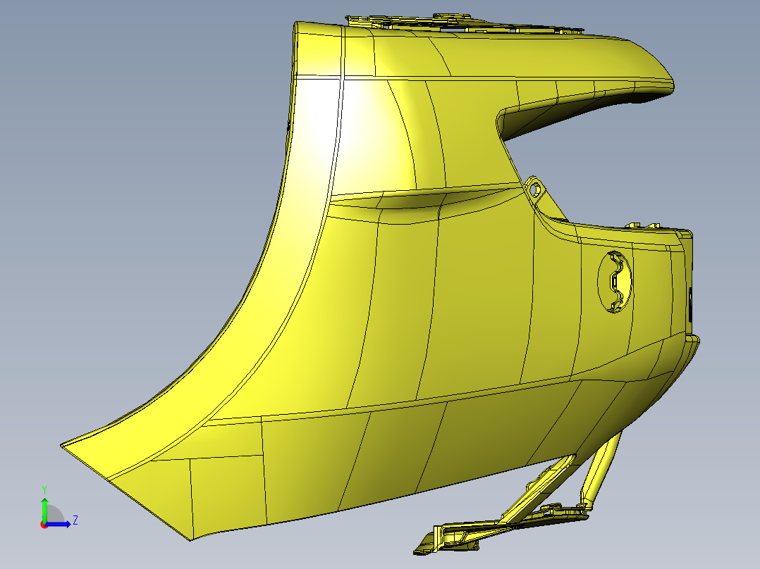 （注塑模具）汽车前围板注塑模具左视图