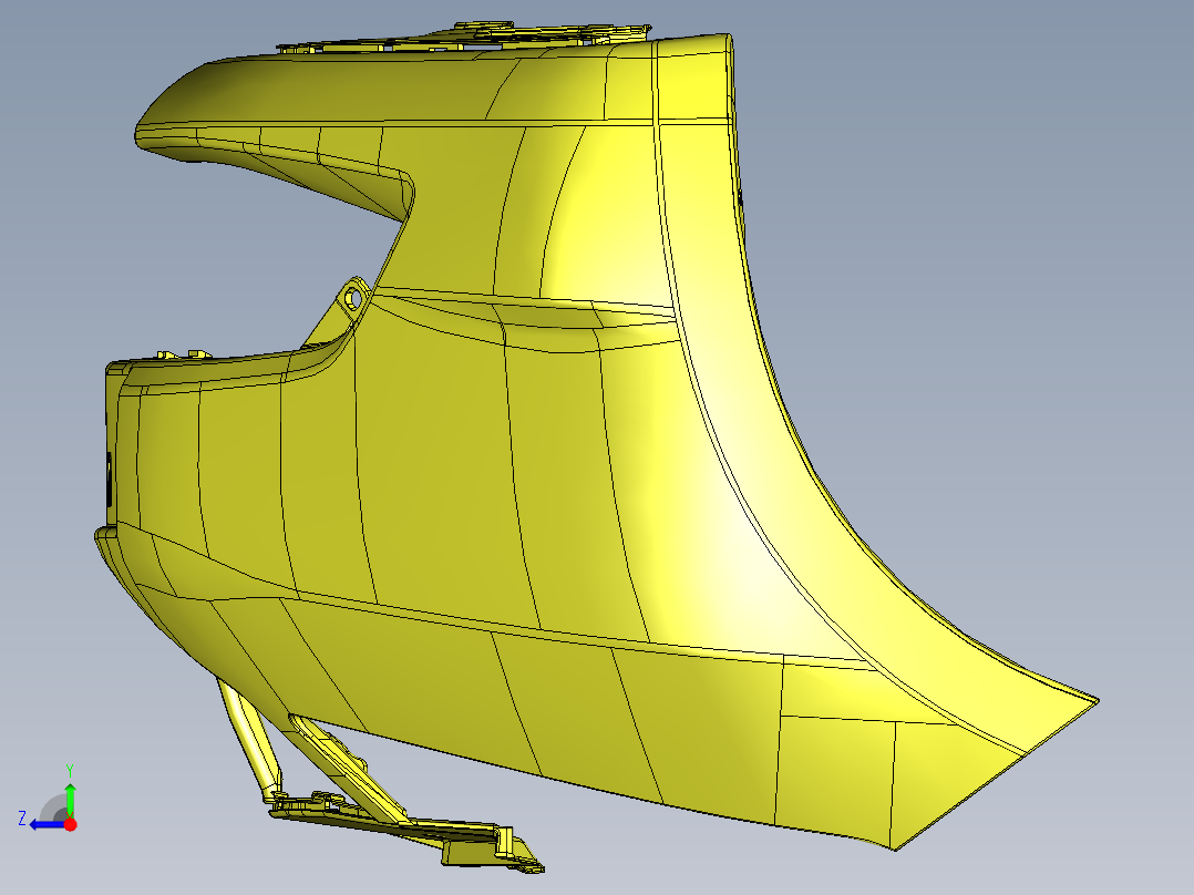 （注塑模具）汽车前围板注塑模具右视图