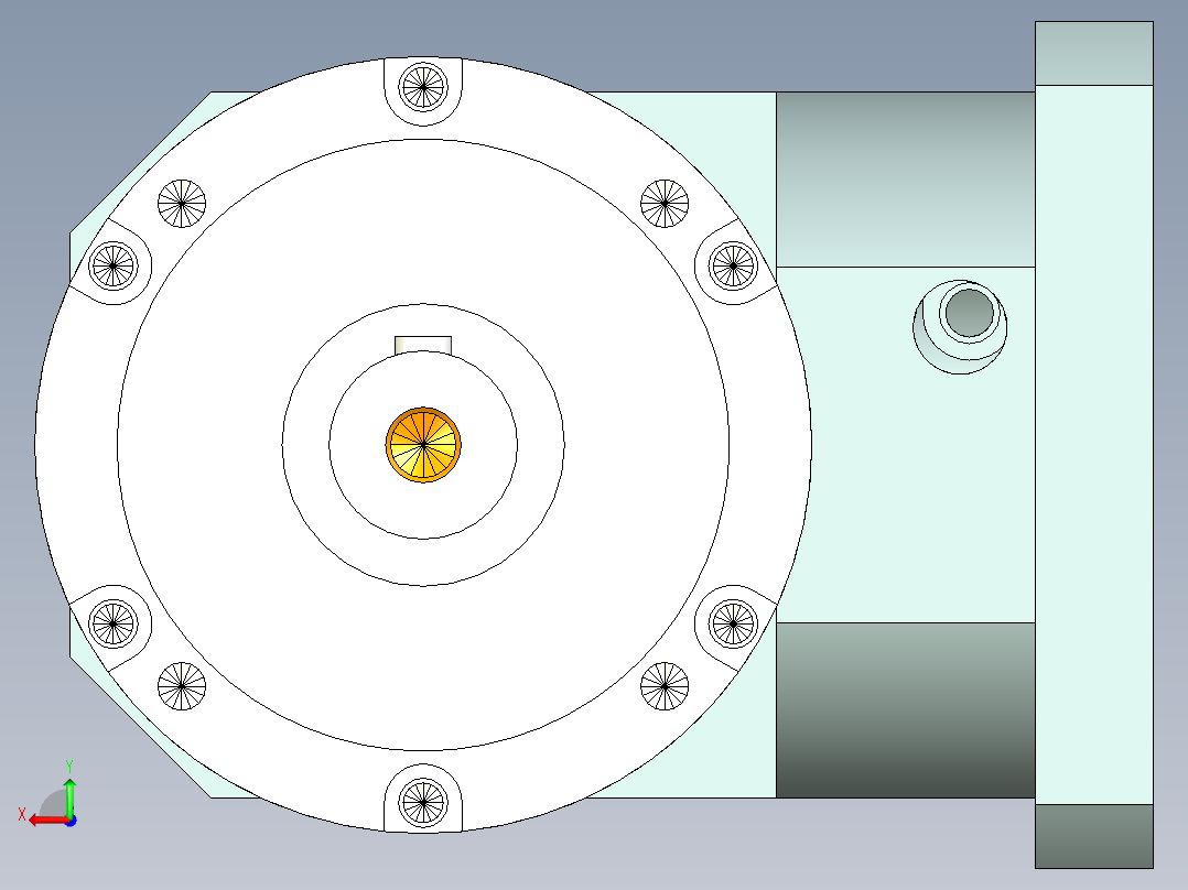 直齿ZPLE160-L1 35-114.3-200-M12.stp后视图