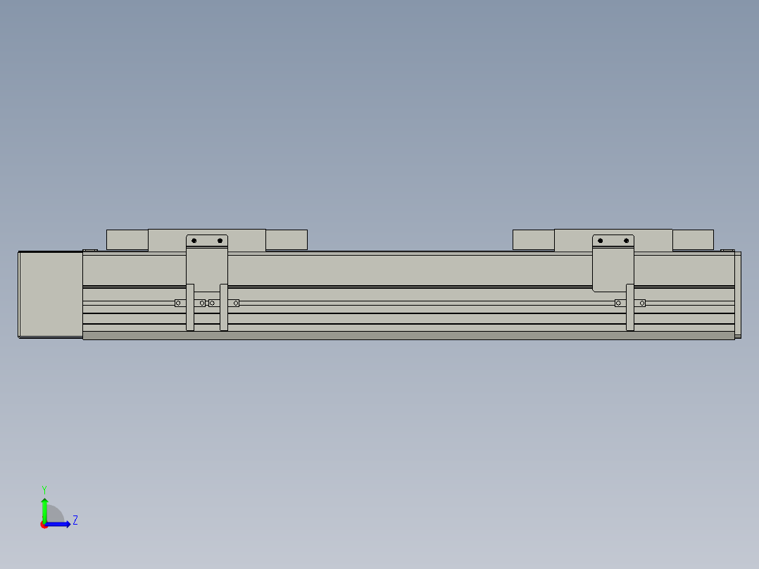 直线模组WG-LHC12-S300-R设计图纸左视图