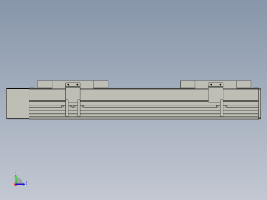 直线模组WG-LHC12-S300-R设计图纸左视缩略图