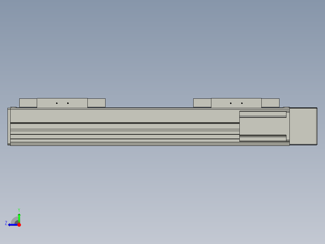 直线模组WG-LHC12-S300-R设计图纸右视图