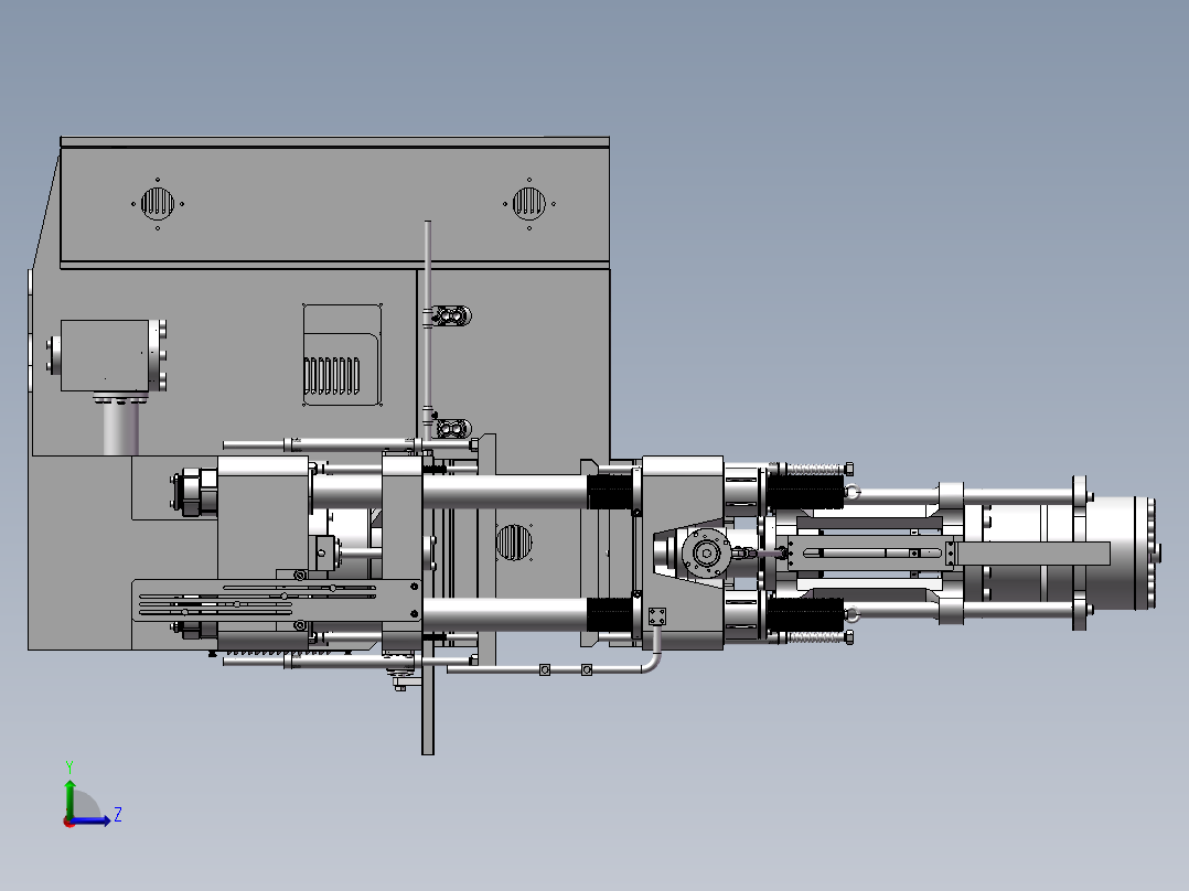 橡胶成型机（注胶机）左视图