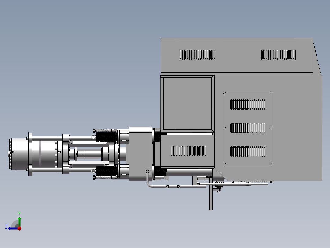 橡胶成型机（注胶机）右视图