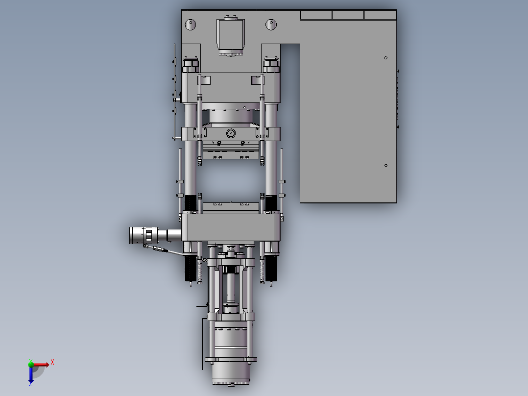 橡胶成型机（注胶机）俯视图