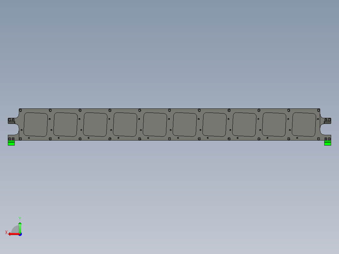10组33片-166石墨舟三维模型后视图