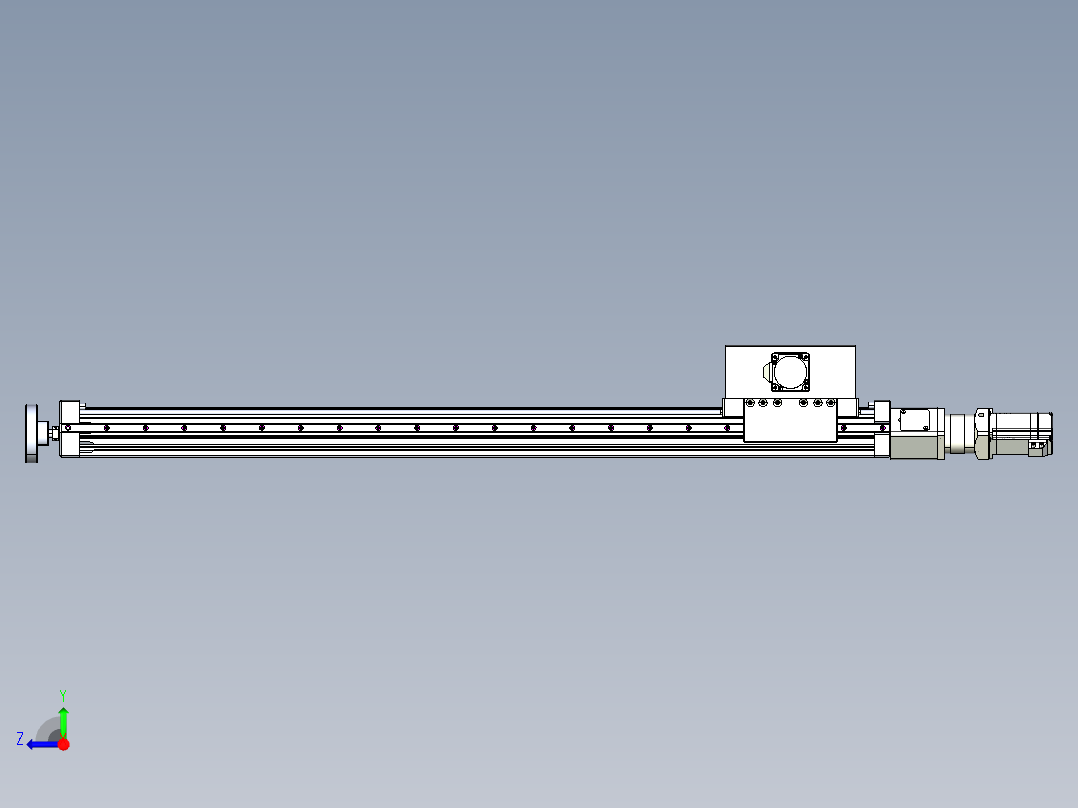 威洛博直线电机模组EB6ZR-L140-S960-RZ575K-Z575K-MS3右视图