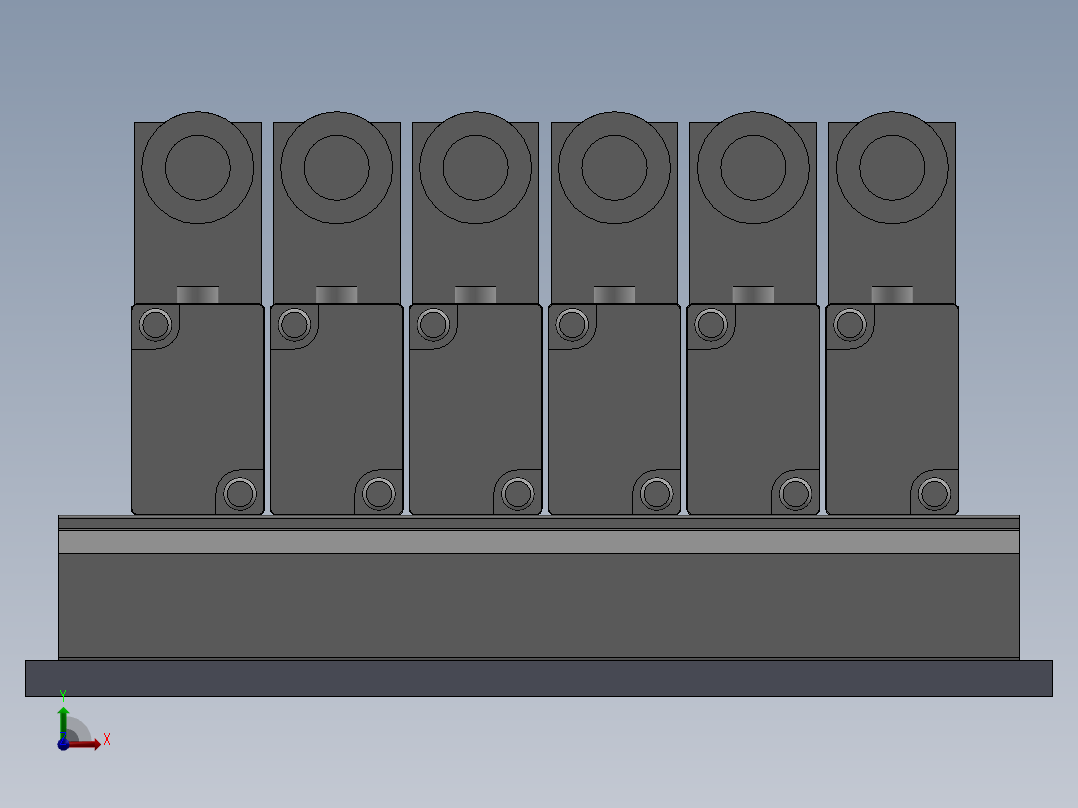 电磁阀组前视图