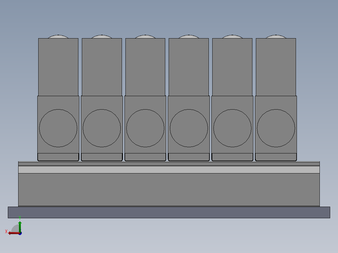 电磁阀组后视图