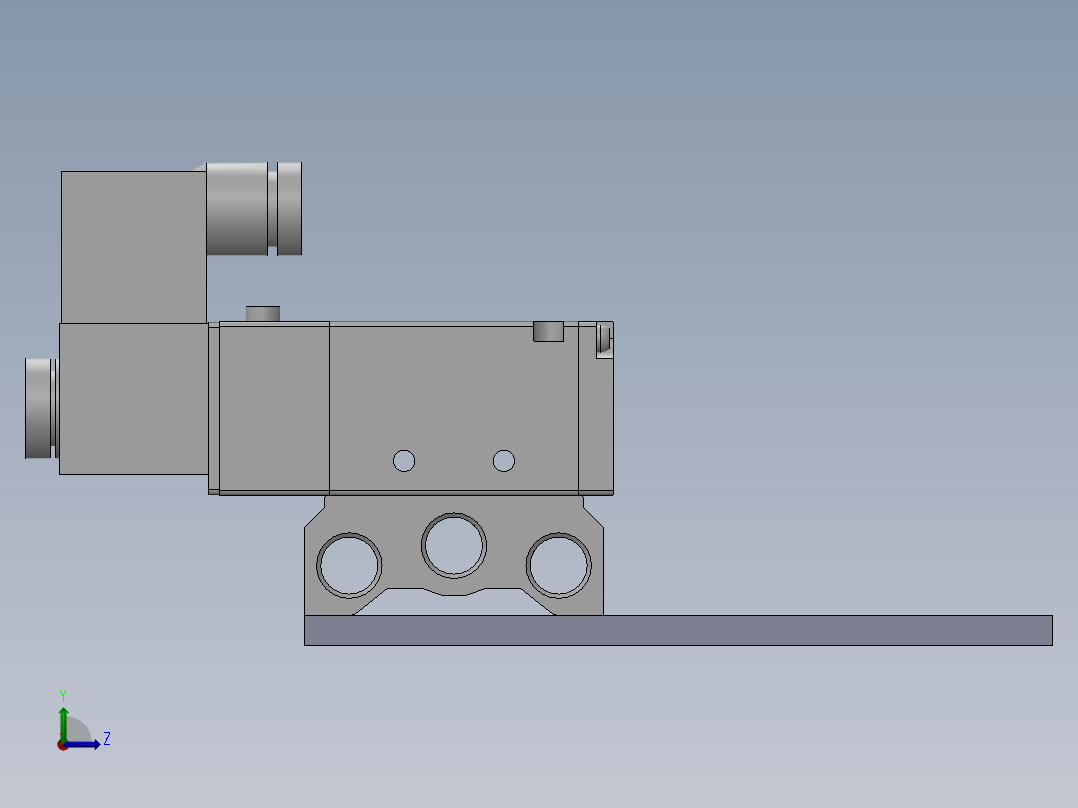 电磁阀组左视图