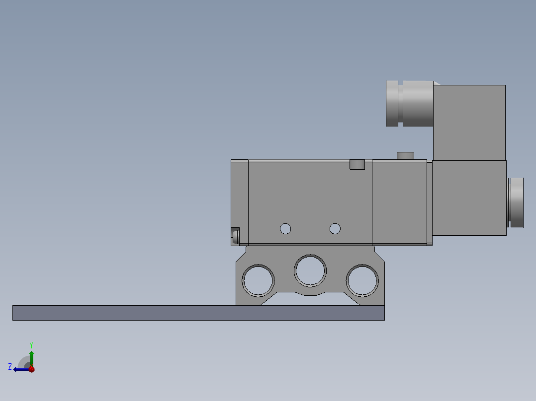 电磁阀组右视图
