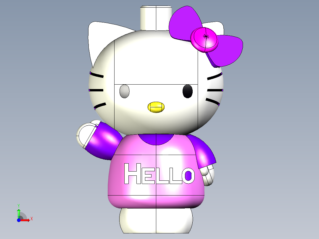 凯蒂猫皂液机前视图