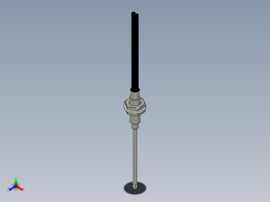 侧视光纤_漫反射型FR-F611-M正等轴测图