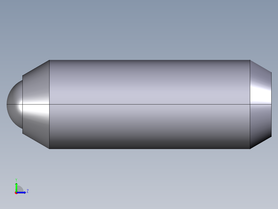 定位珠(重荷重)(內六角)2203-3D多系列多零件图纸模型左视图