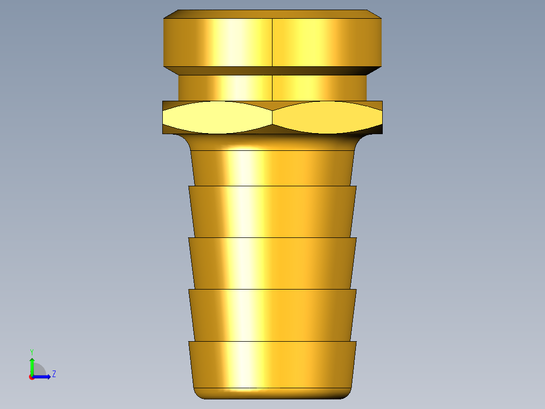 水管接头Hose Barb to Male Hose Thread 55GH-12-12左视图