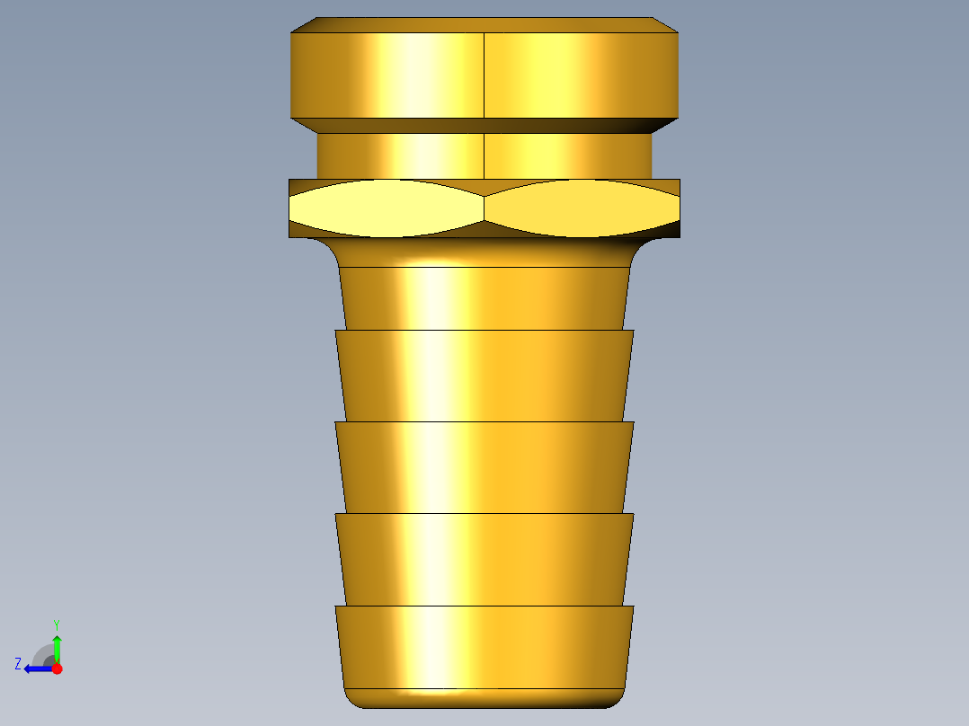 水管接头Hose Barb to Male Hose Thread 55GH-12-12右视图