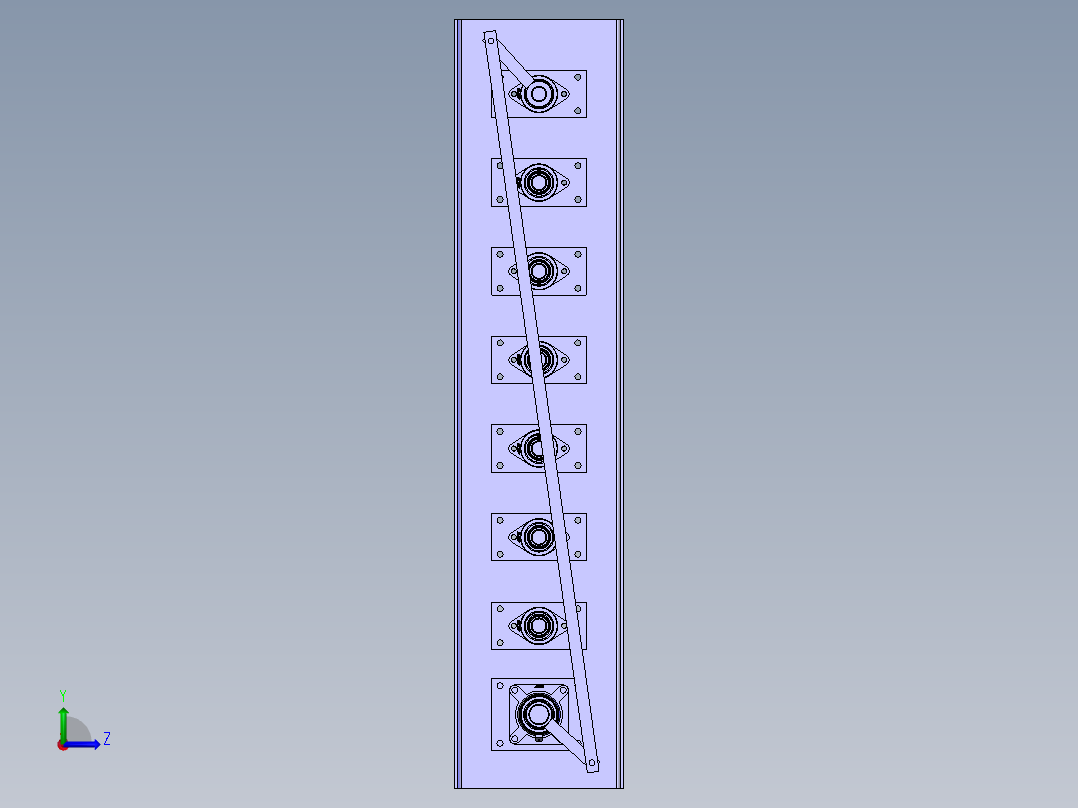 通风百叶阀左视图
