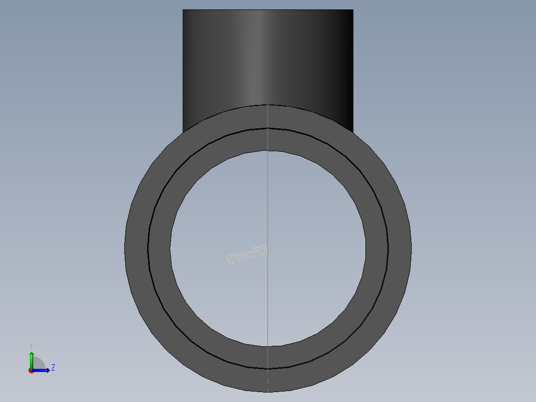 PVC管件-2x1 Venturi-Tee前视图