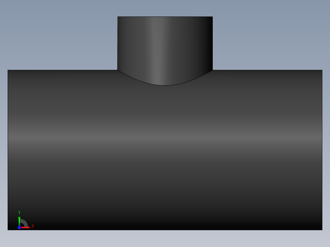 PVC管件-2x1 Venturi-Tee右视图