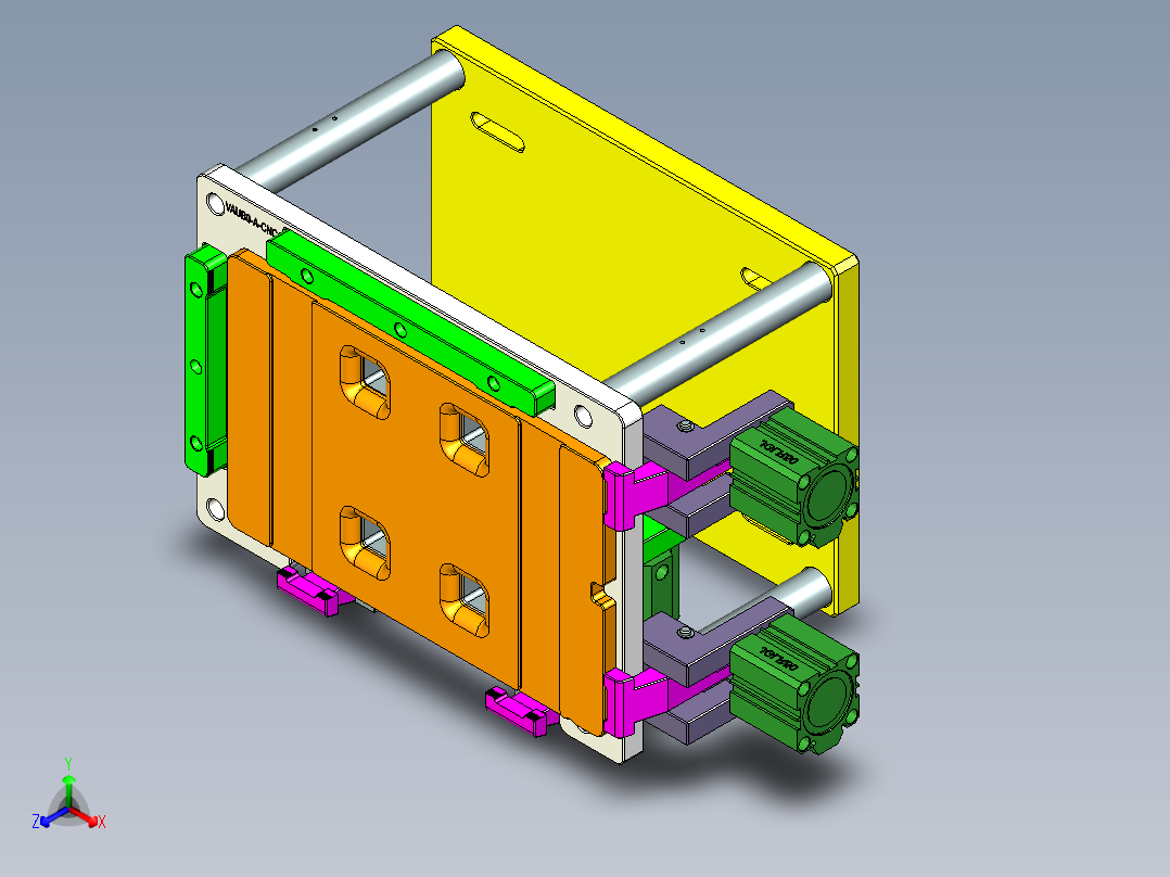 vaub0_lcd_cover619-cnc1笔记本CNC工装夹具三维模型-0622主视图