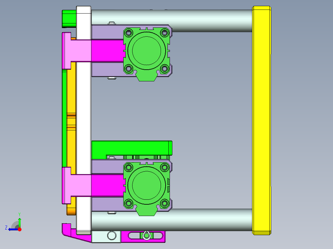 vaub0_lcd_cover619-cnc1笔记本CNC工装夹具三维模型-0622右视图